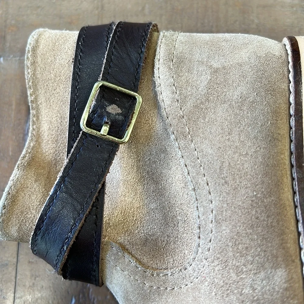 Janie and jack taupe suede boots